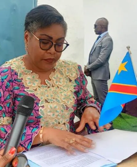 Judith Suminwa Tuluka, alors ministre d’État chargée du Plan, en novembre 2023